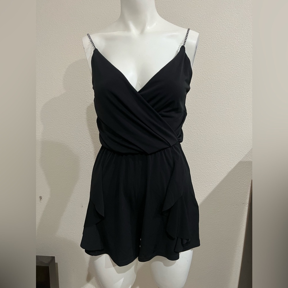 Topshop Rhinestone Strap Romper